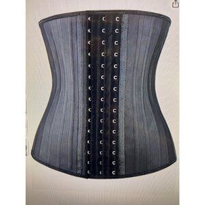 Yianna 25 Steel Boned Waist Trainer 6XL Black Adjustable Cinching Corset Shapewe